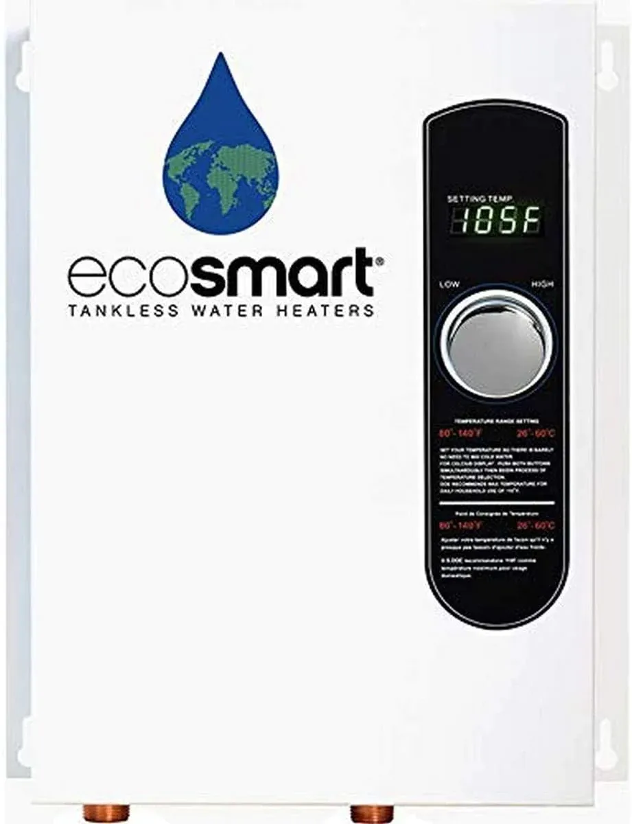 EcoSmart ECO 18 Electric Tankless Water Heater, 18 KW at 240 Volts with Patented