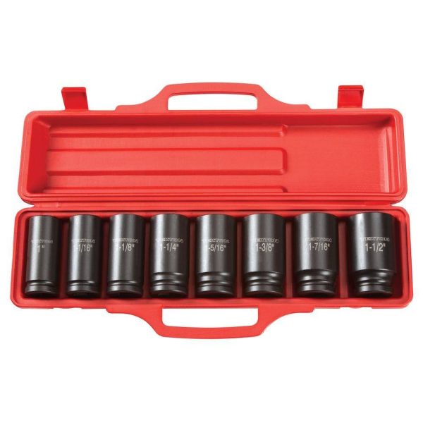 4891 3/4 in. Drive 1   1-1/2 in. 6-Point Deep Impact Socket Set
