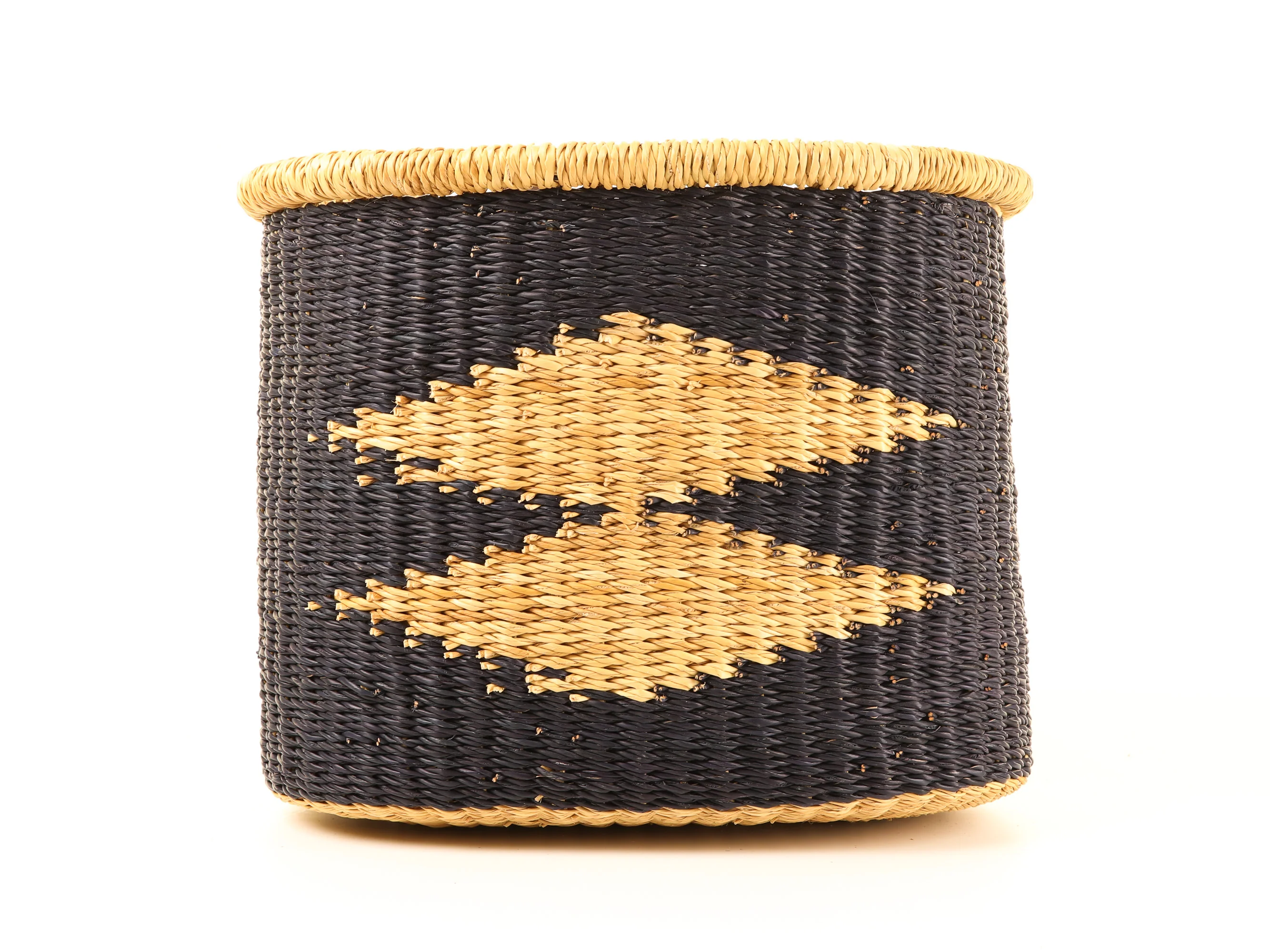 NAMNAM : Handcrafted Midnight Blue & Natural Bike Basket