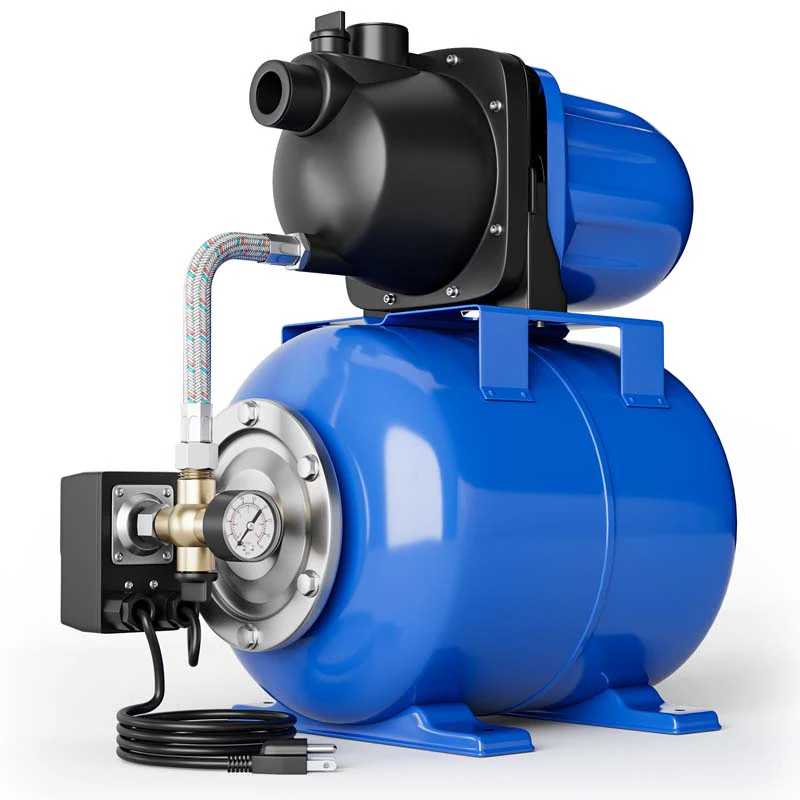 1200W 1.6HP Shallow Well Pump with Pressure Tank, 1000GPH Booster Water Pump Garden Farm Irrigation Jet Pump