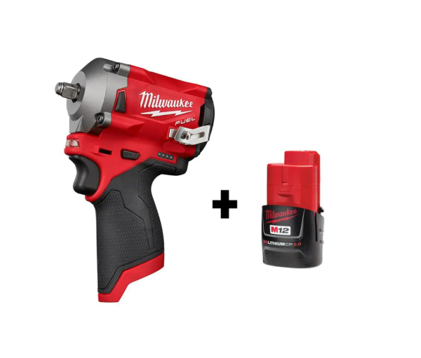 2554-20-48-11-2420 M12  12V  3/8 in. Lithium-Ion Brushless Cordless Impact Wrench with M12 2.0Ah Battery