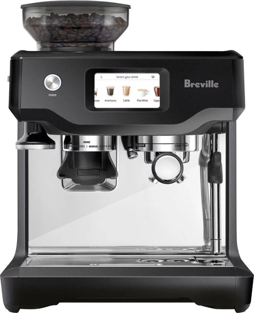 Breville �C the Barista Touch Espresso Machine with 15 bars of pressure, Milk Frother and intergrated grinder �C Black Truffle