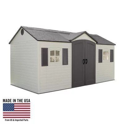 Lifetime Storage Shed: lifetime Garden Building Shed �C 15�� X 8�� �C Gray