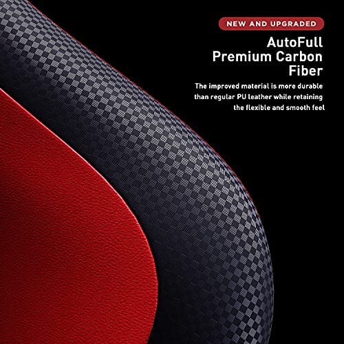 AutoFull Gaming Office Desk Ergonomic Lumbar Support, Racing Style PU Leather PC High Back Adjustable Swivel Task Chair