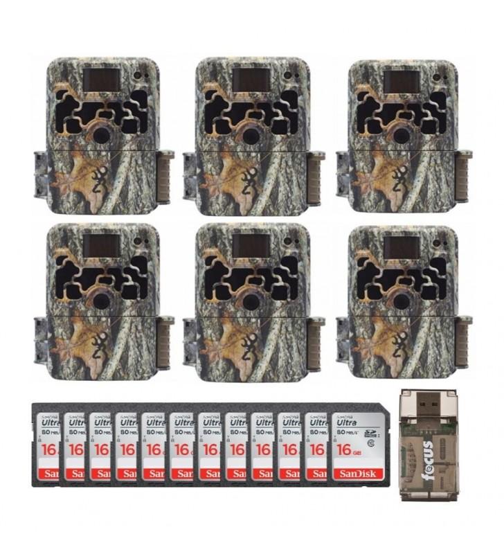 Browning Trail Cameras Dark Ops Extreme (6-Pack) w/ 16GB Cards Bundle – Camouflage