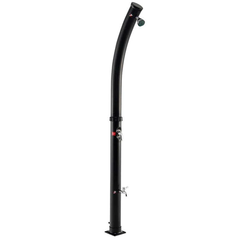 7.2 FT 5.3 Gallon Outdoor Solar-Heated Shower with 360° Rotating Shower Head & Foot Shower for Poolside Beach
