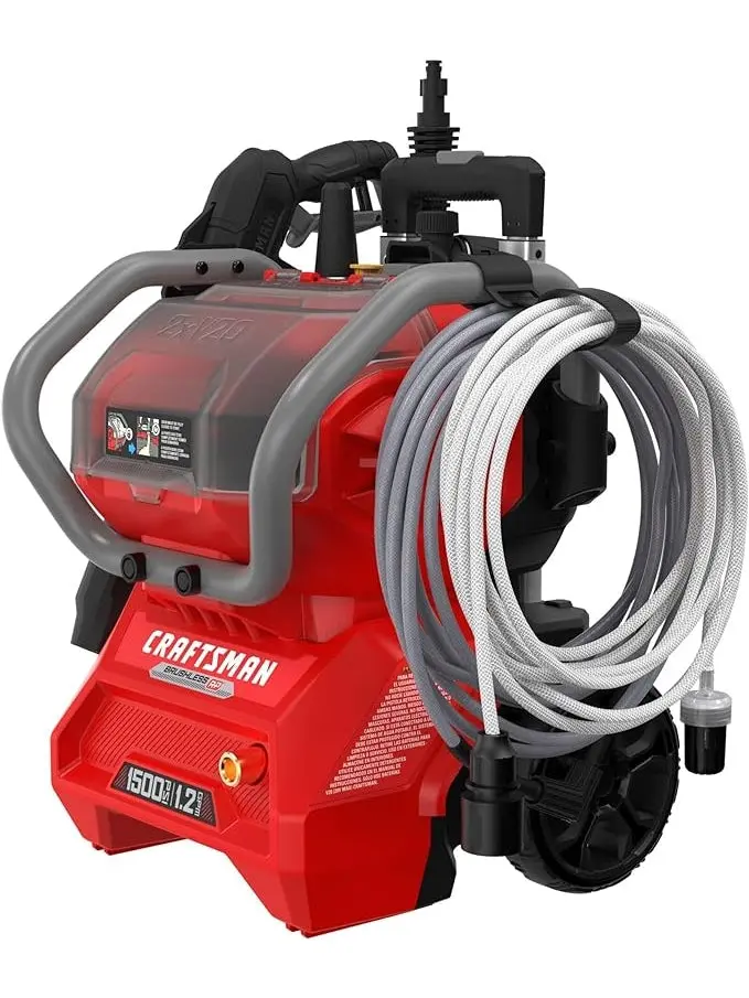 CRAFTSMAN V20 Brushless RP 1500 PSI 1.2-GPMs Cold Water Battery Pressure Washer with 3 Spray Tips 9 Ah (Battery and Charger Included)