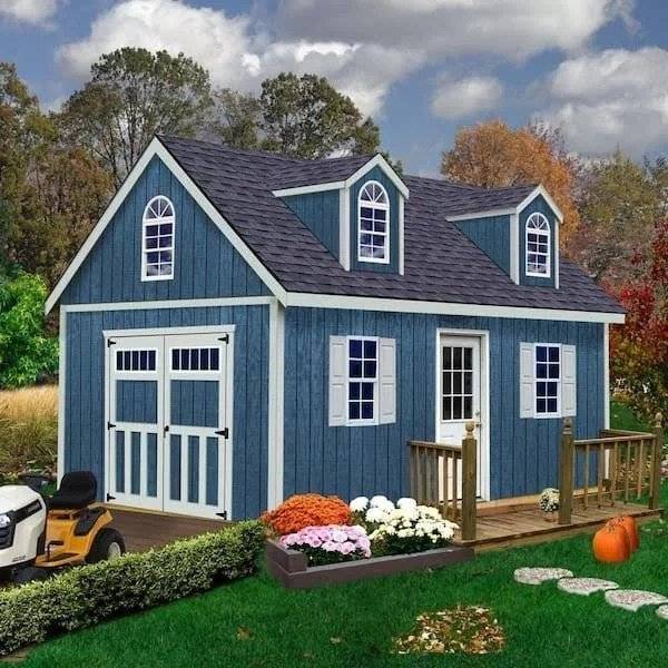 Best barns Hampton 12��24 Wood Storage Shed Kit Installation Included