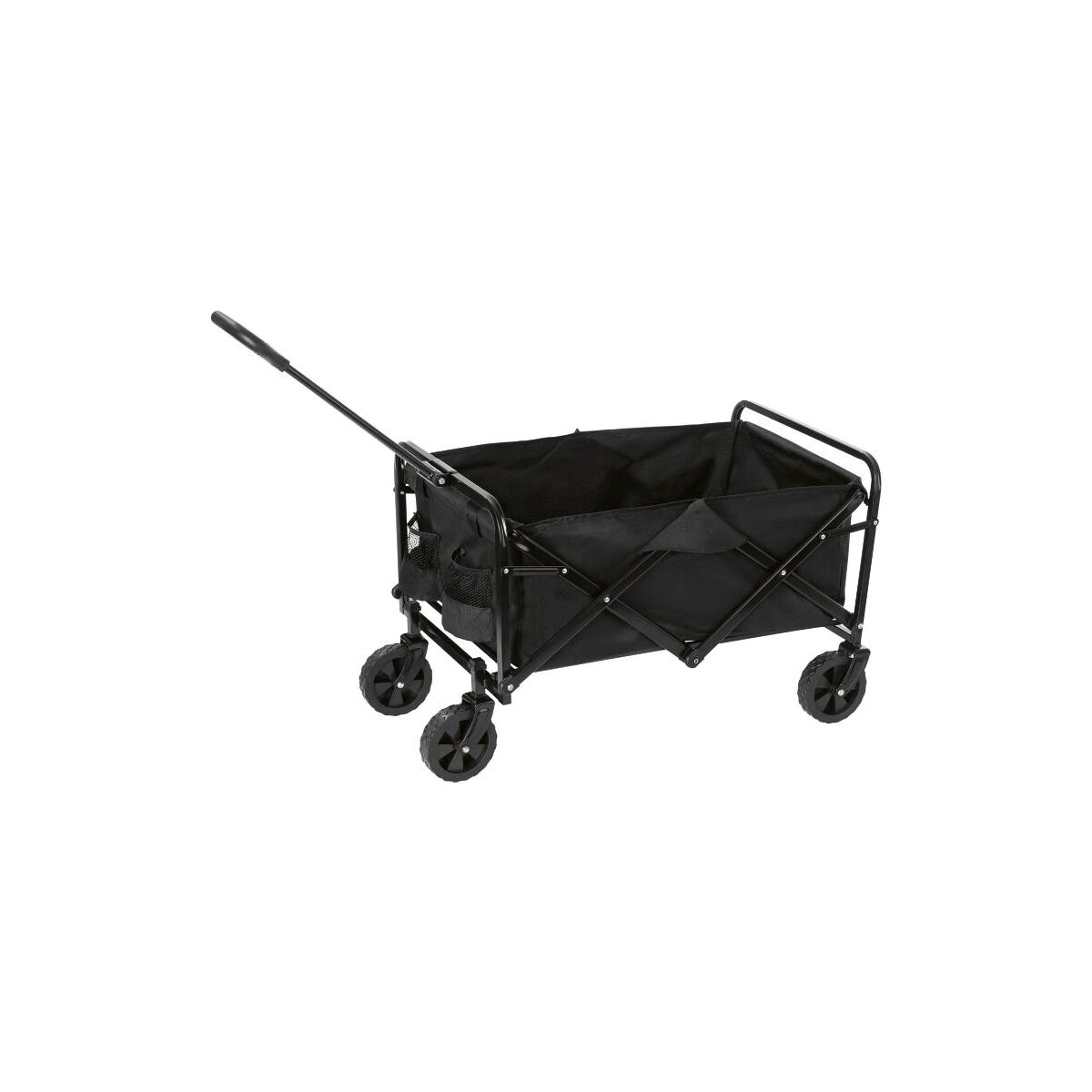 EASYmaxx Faltbarer Bollerwagen, platzsparend, schwarz - B-Ware neuwertig