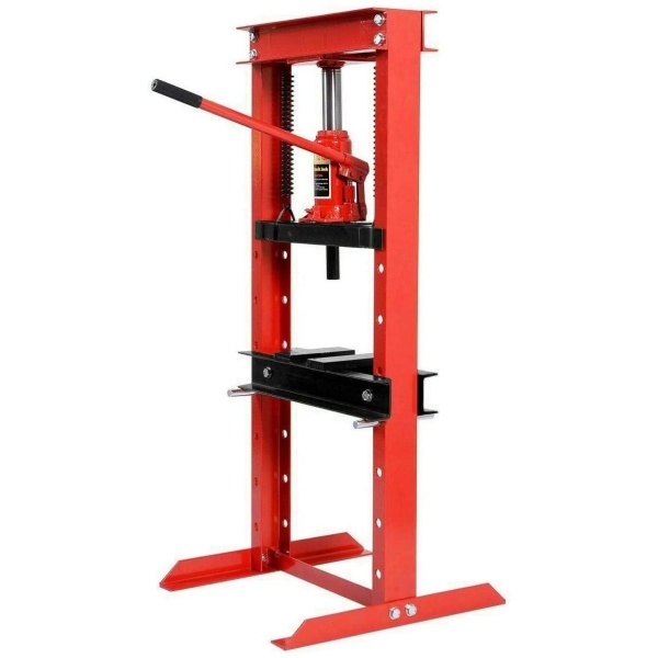 12 Ton Hydraulic Floor Shop Press H-Frame w/Heavy Duty Steel Plates