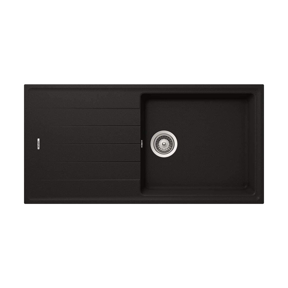 respekta by Schock Granit-Einbauspüle COLUMBIA 100 x 50 in SCHWARZ - B-Ware neuwertig