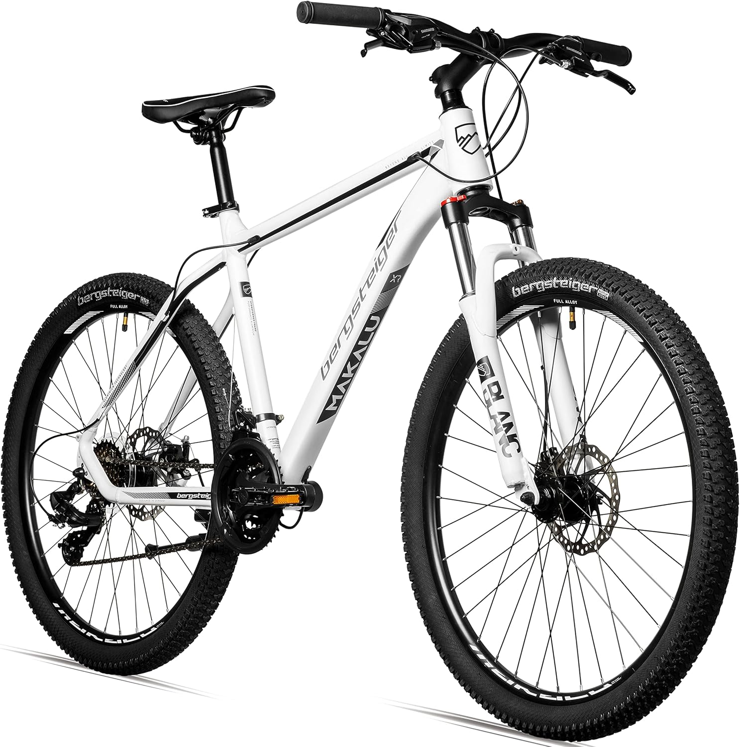 Bergsteiger Makalu 26 Zoll Mountainbike Aluminium, geeignet ab 150 cm, Scheibenbremse, Shimano 21 Gang-Schaltung, Hardtail, Jungen-Fahrrad & Herren-Fahrrad