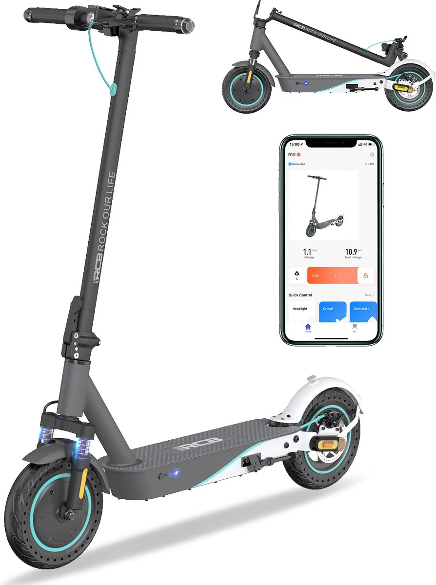 RCB EV10K Pro ABE E-Scooter mit 400W Motor, 35 km Reichweite, 10-Zoll-Honeycomb-Reifen und IP54 Schutz