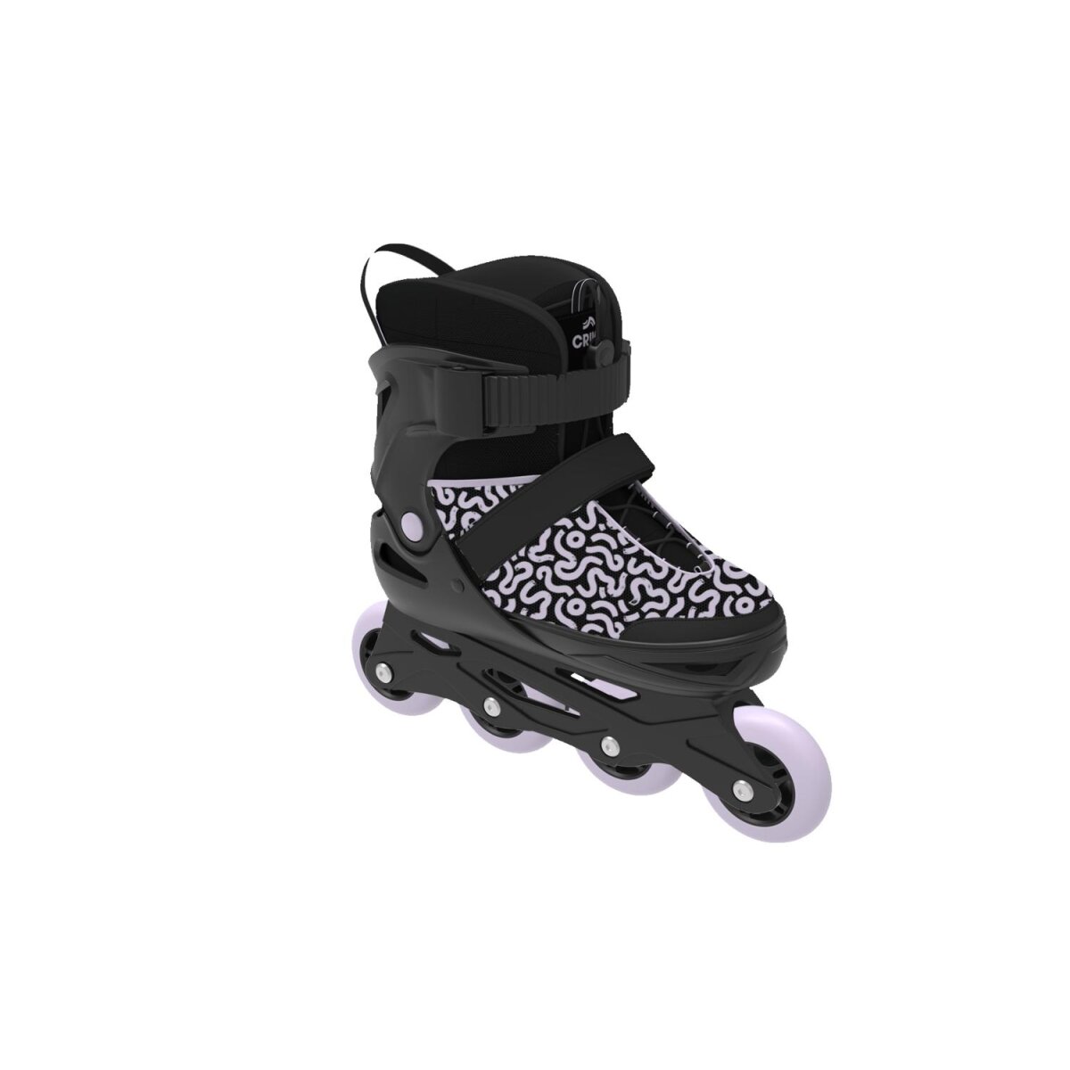 CRIVIT Jugend-Softboot-Inlineskates, größenverstellbar (schwarz/lila) - B-Ware sehr gut