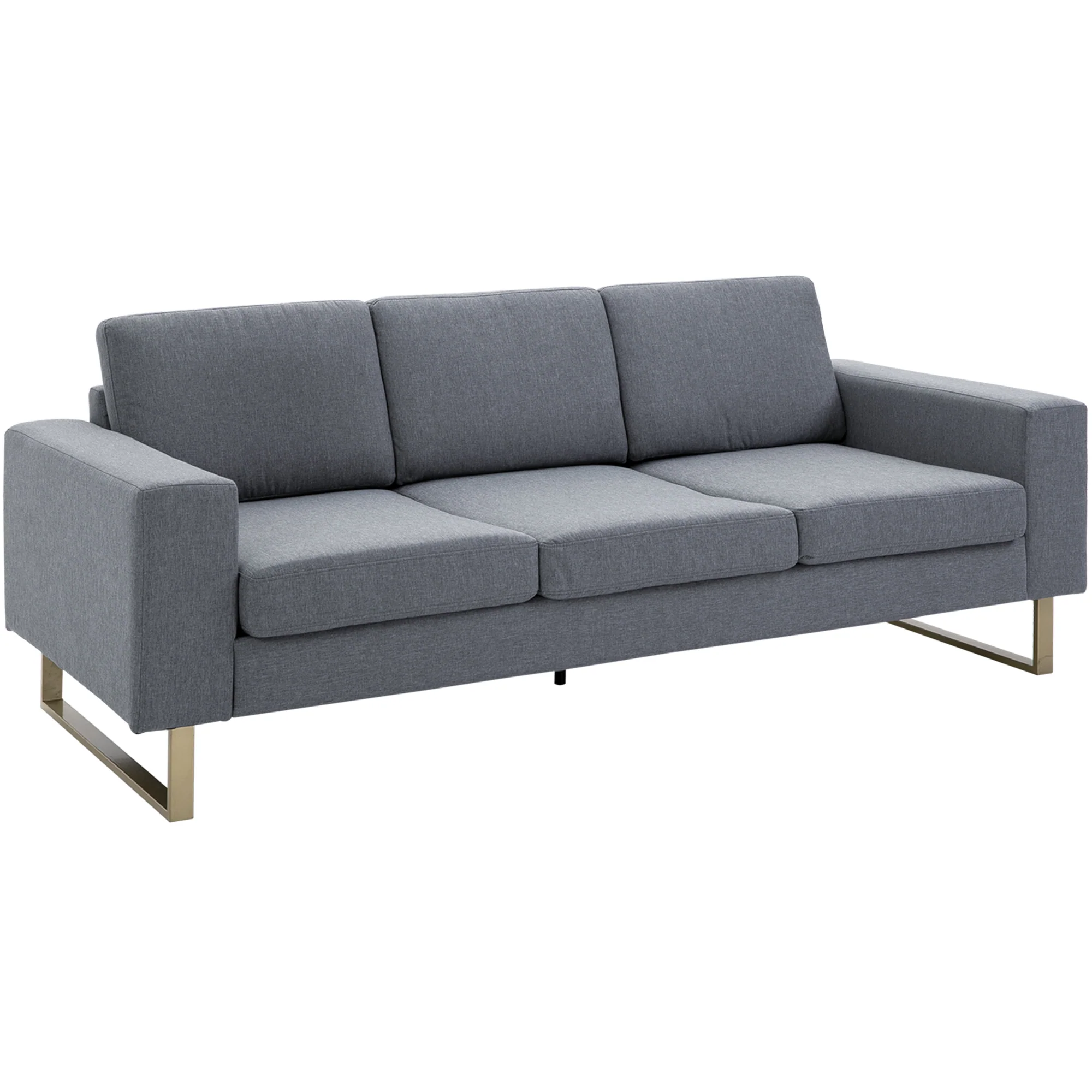 HOMCOM 3-Sitzer Sofa minimalistisches Design hoher Komfort Dunkelgrau