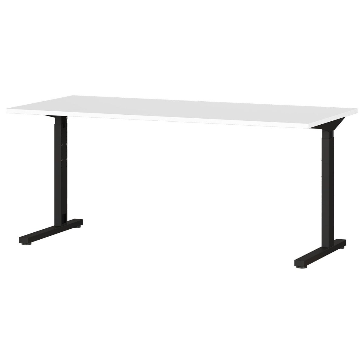 Germania Mechanisch höhenverstellbarer Schreibtisch (weiß/schwarz) - B-Ware Transportschaden Kosmetisch