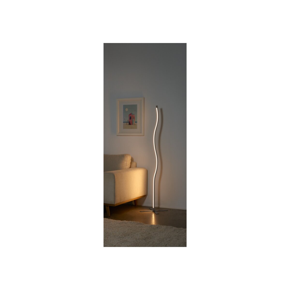 LIVARNO home LED-Stehleuchte, Warmweiß (Welle) - B-Ware sehr gut