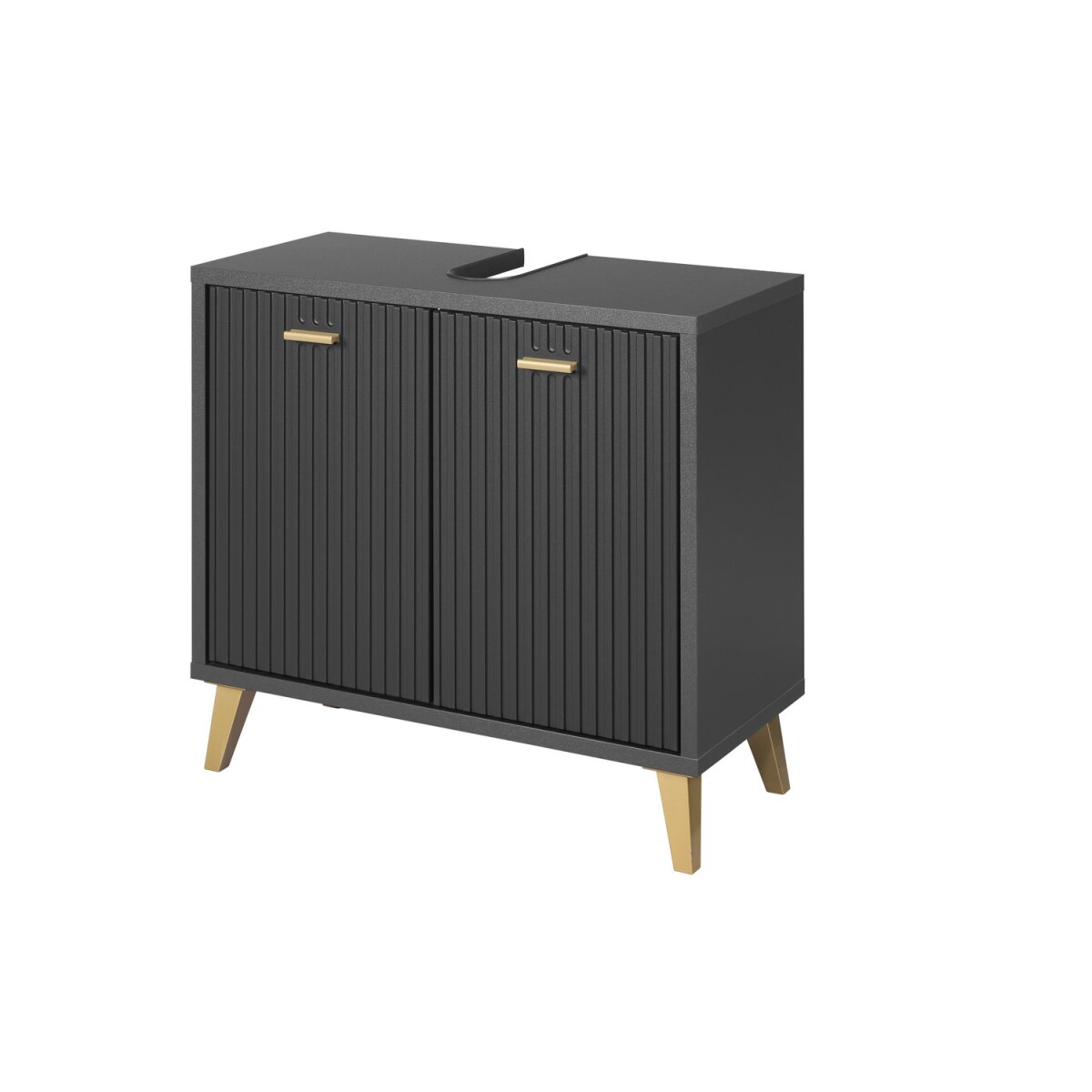 LIVARNO home Waschbecken-Unterschrank, mit Wellenoptik - B-Ware sehr gut