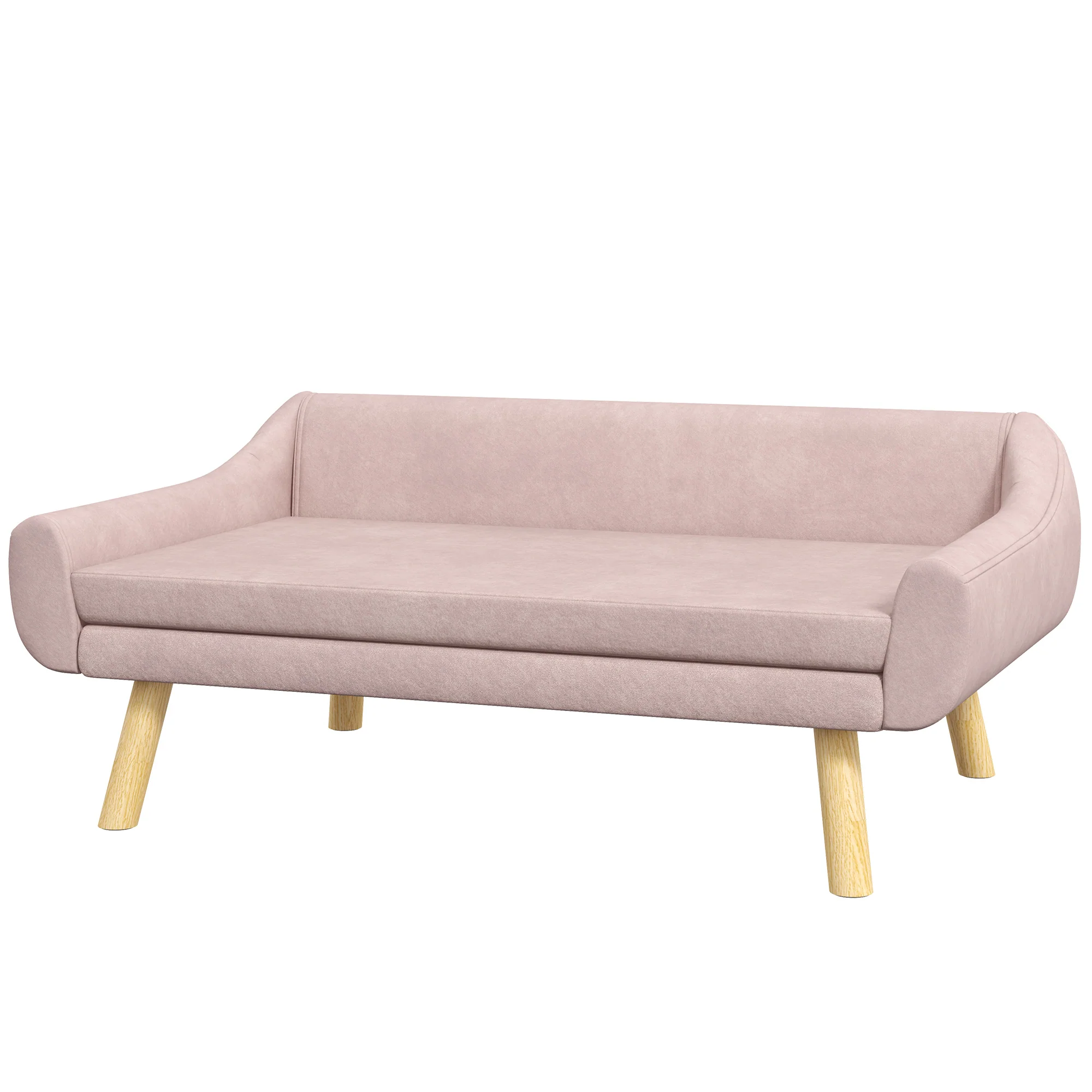 PawHut Hundesofa Rosa 102x58,5x42,5 cm mit Rückenlehne