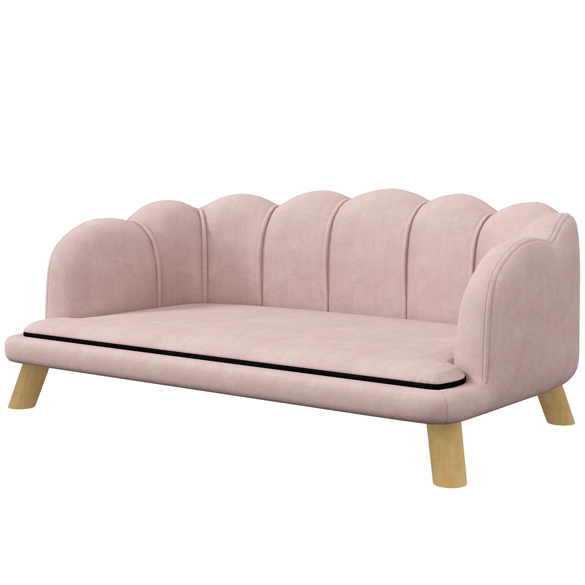 PawHut Hundesofa Rosa 102x58,5x42,5 cm mit Rückenlehne