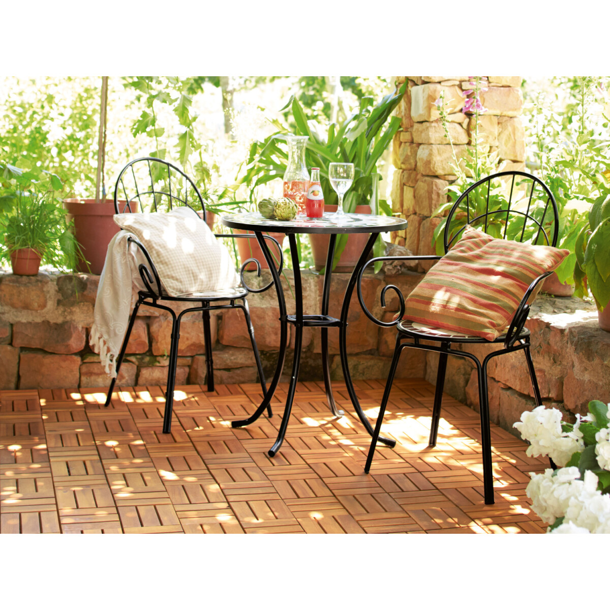 LIVARNO home Holzfliesen, 10 Stück - B-Ware neuwertig