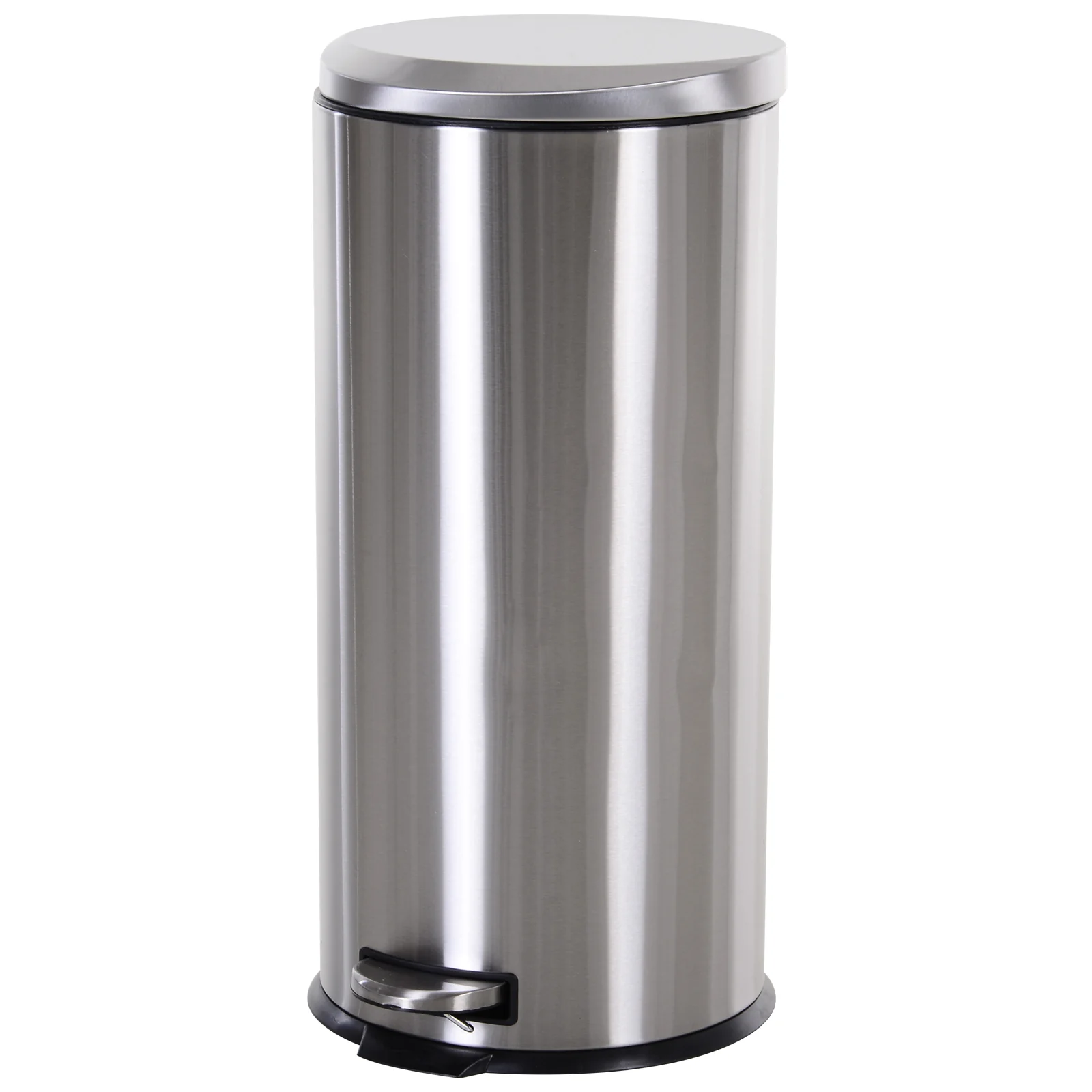 HOMCOM Treteimer Mülleimer Soft-Verschluss fingerabdrucksicher Edelstahl