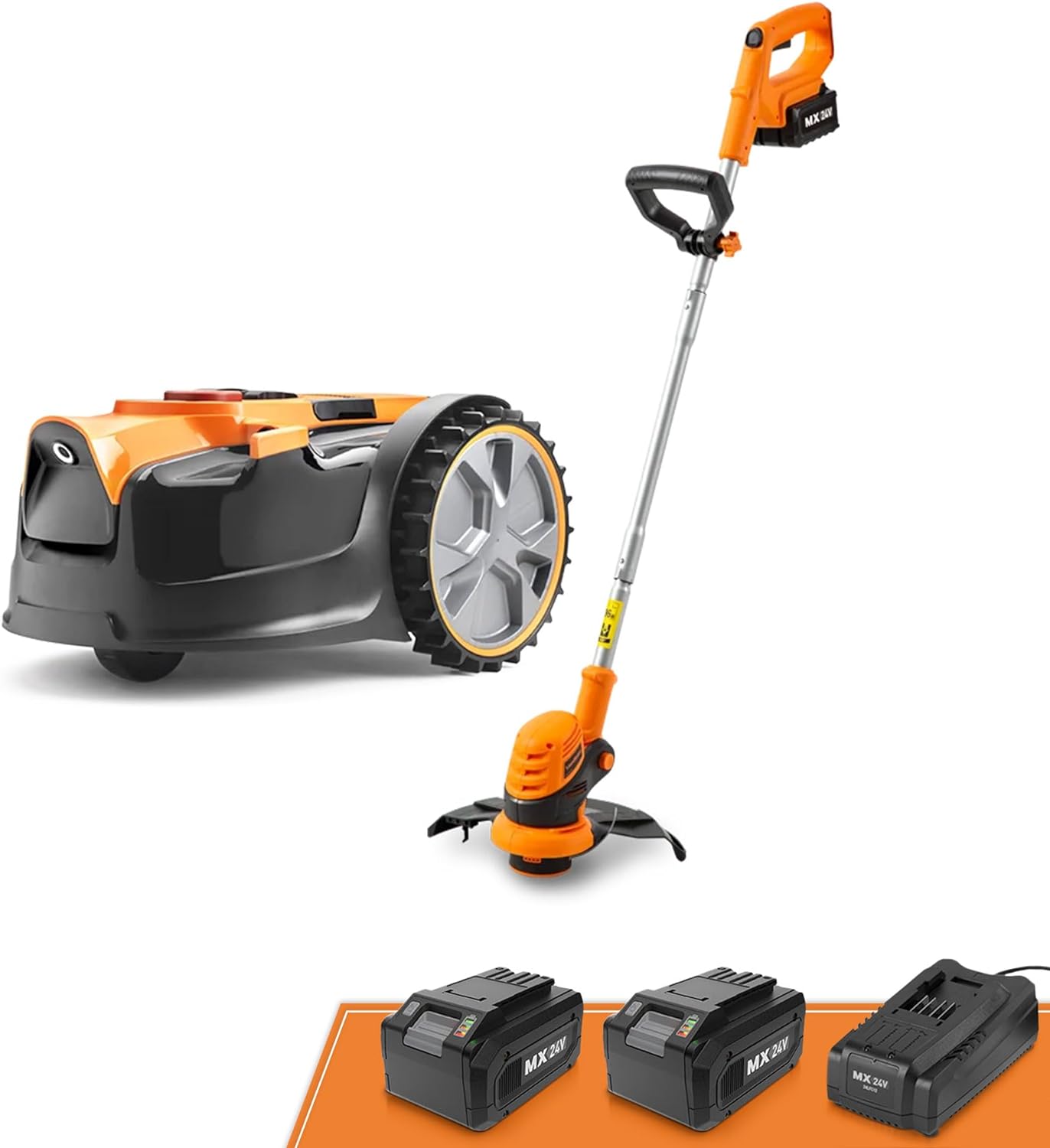 LawnMaster VBRM16 OcuMow Mhroboter für geeignet für bis zu 100 qm-Selbstfahrender Rasenmher Roboter mit MX 24V 4.0Ah Lithium-Ionen Akku Ohne Kabel