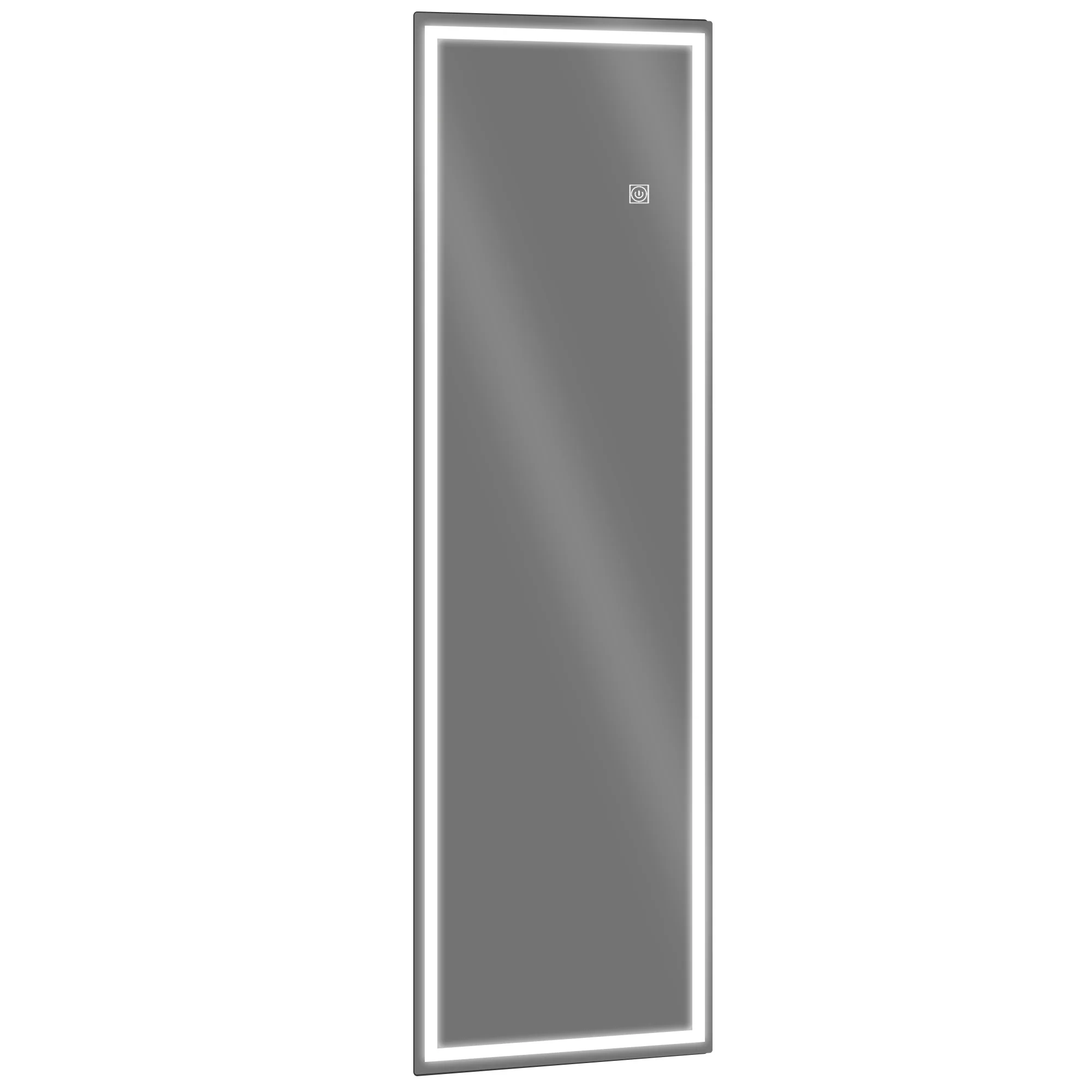 HOMCOM LED-Wandspiegel 120 × 40 cm mit Touch & Memory-Funktion