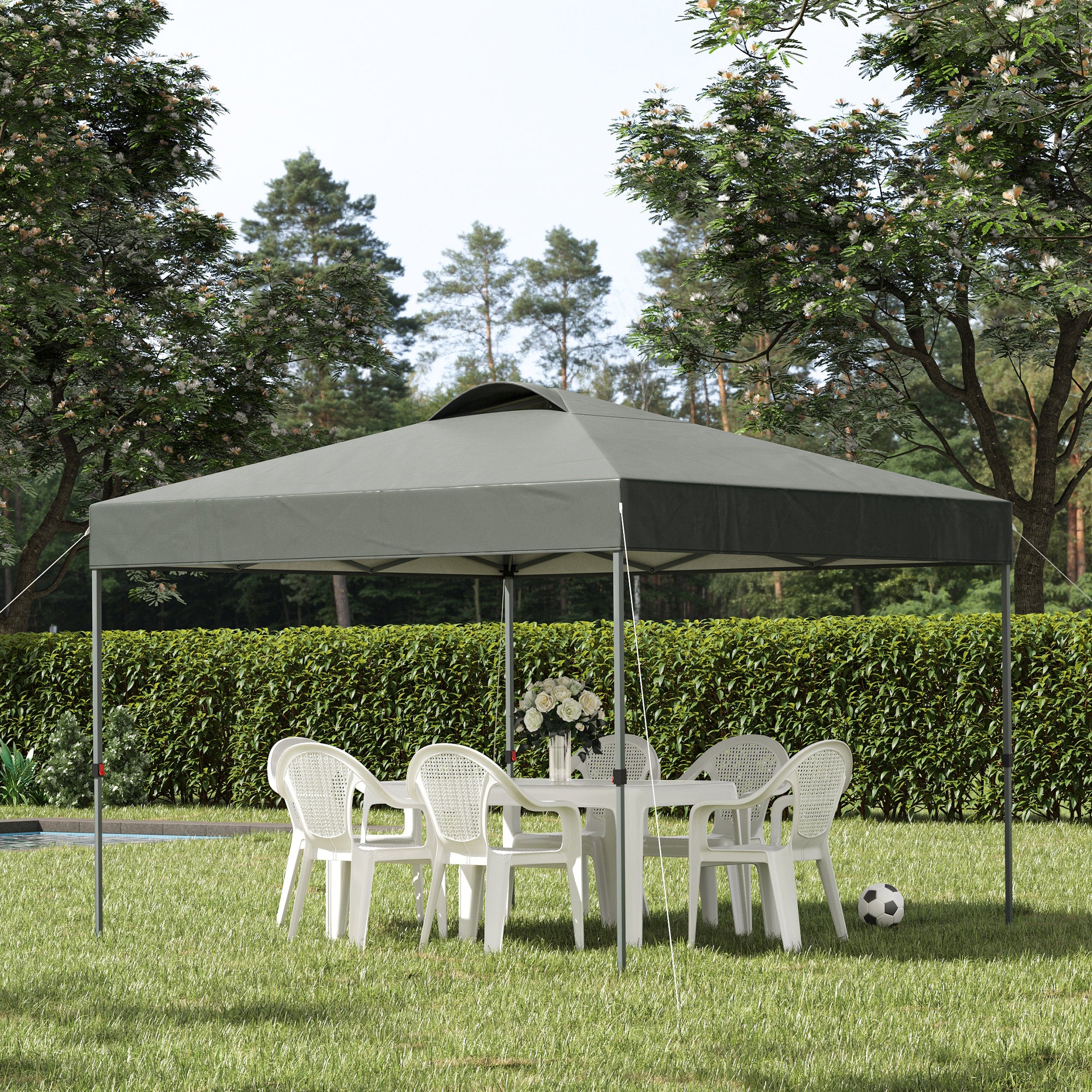Outsunny Pavillon 3x3 m wasserdicht & faltbar
