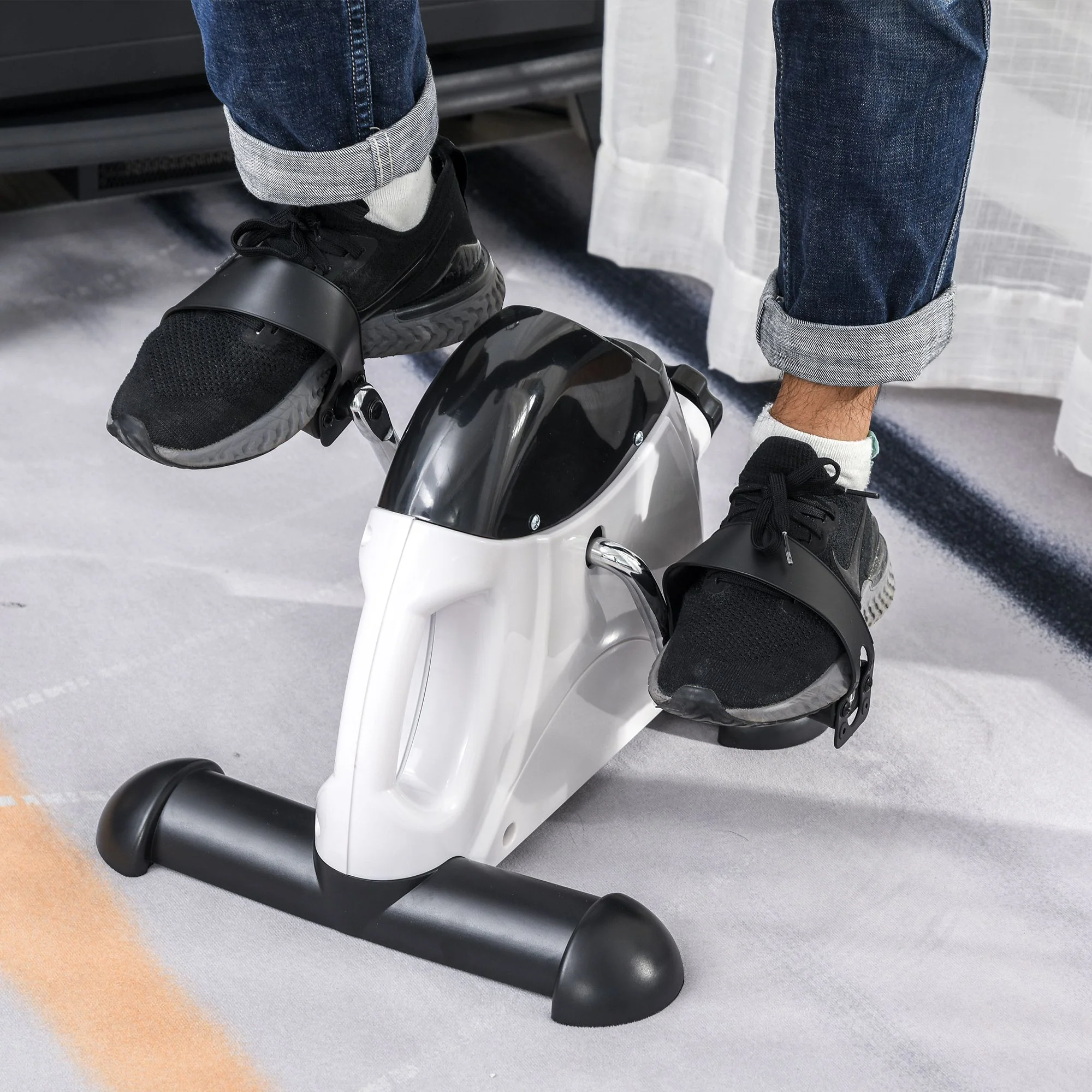 HOMCOM Mini Heimtrainer Fitnessbike LCD-Display verstellbarer Widerstand