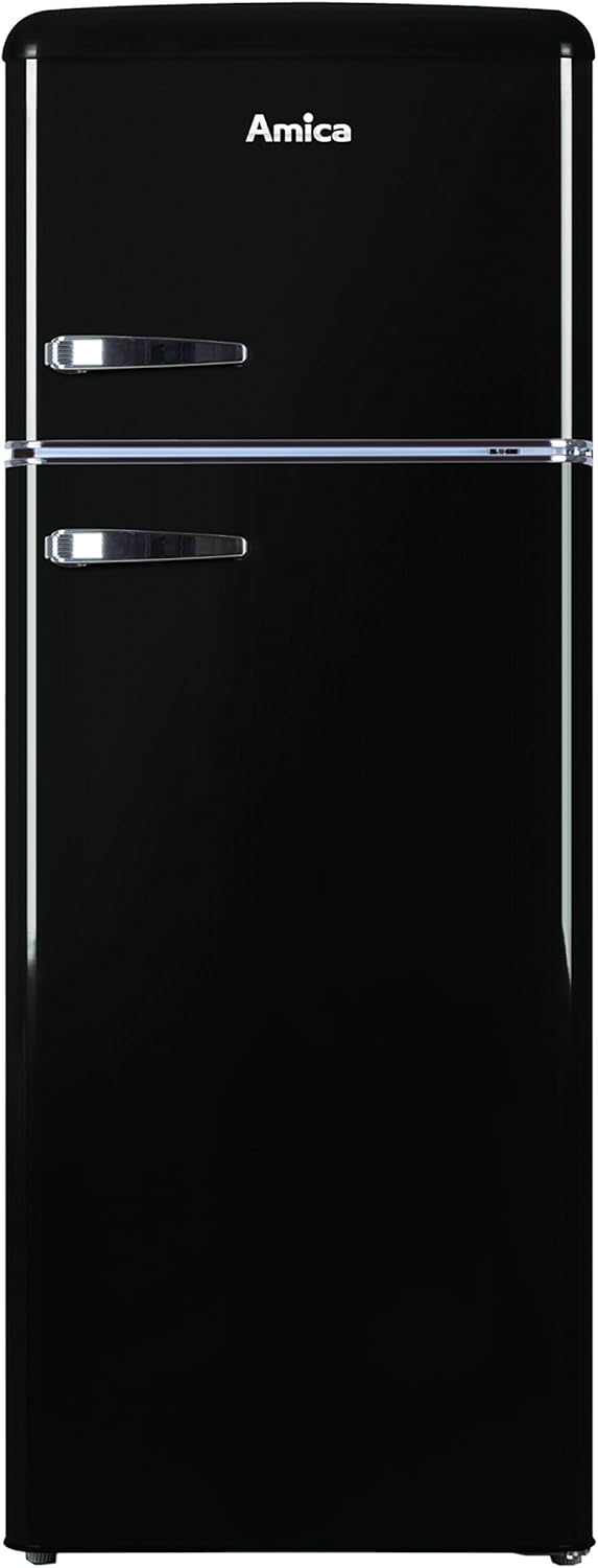 Amica KGC 15632 T Retro Kühl-/Gefrierkombination / Ice Blue (Türkis) / 144cm (H) x 55cm (B) x 62cm (T) / Retro-Design / Kühlschrank mit Gefrierfach