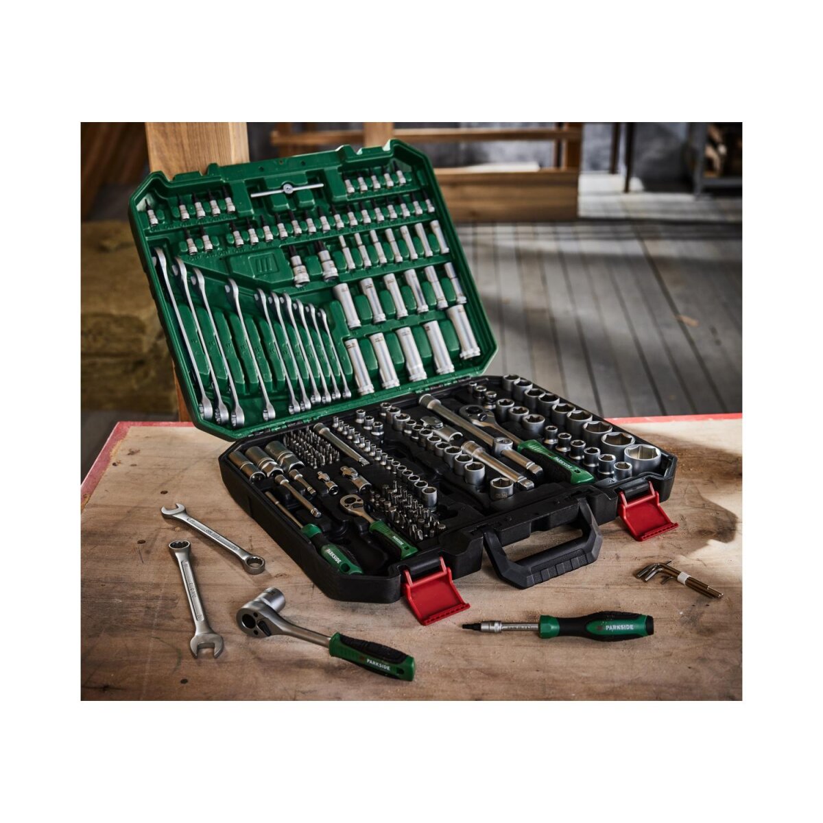 PARKSIDE® 216-teiliges Steckschlüssel-Set, mit Matt-Finish - B-Ware sehr gut