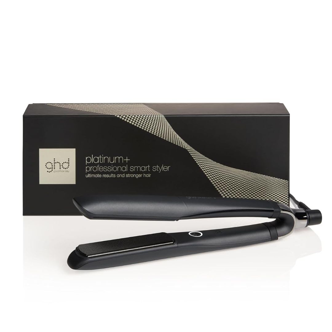 ghd Platinum+ Haarglätter & Professioneller Styler in Schwarz - Stärkeres Haar, Mehr Glanz, Farbschutz - Für Alle Haartypen