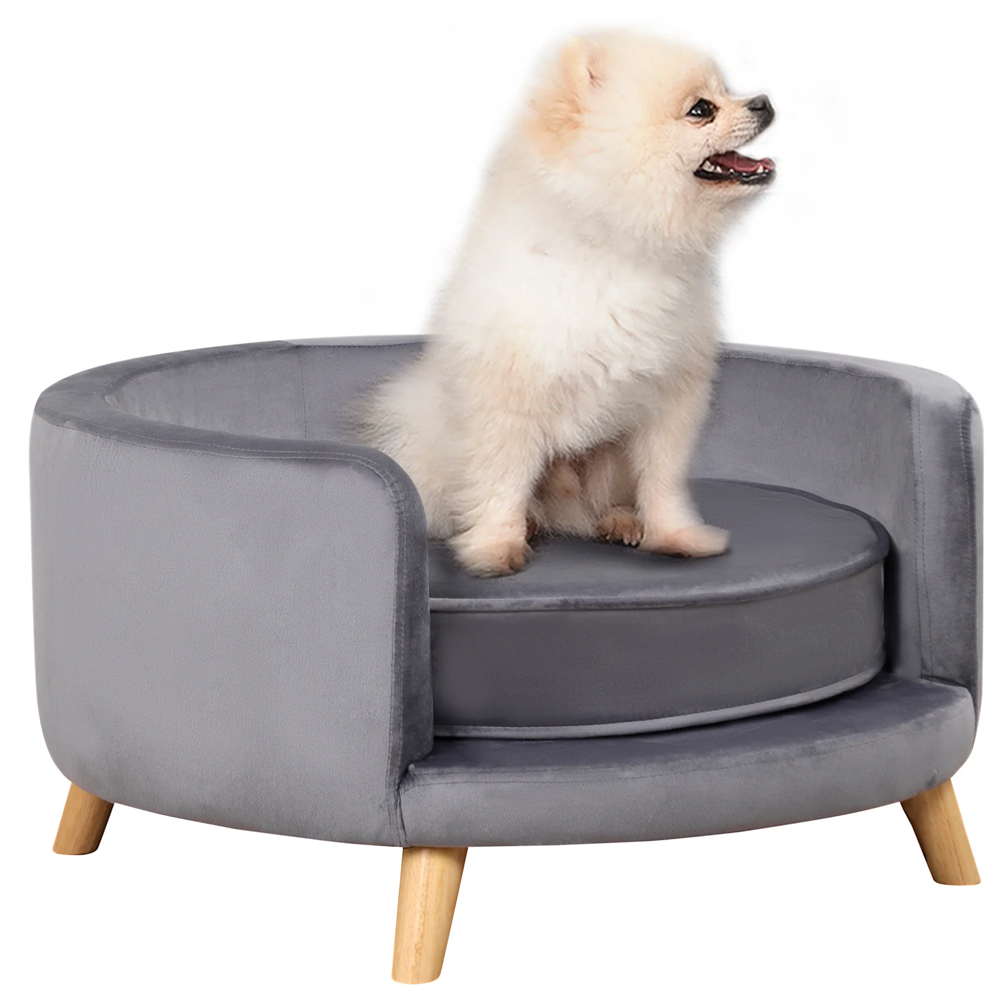 PawHut Haustiersofa für mittelgroße Hunde, 68x68x35 cm