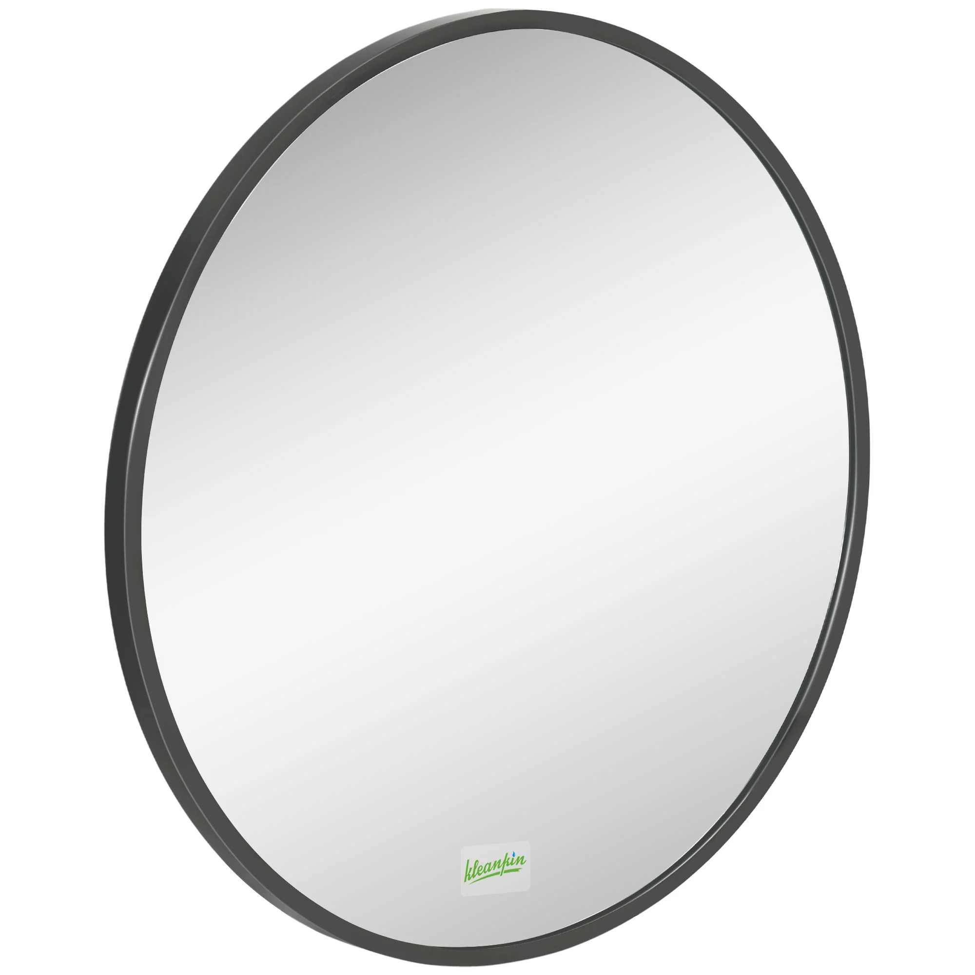 kleankin Badspiegel rund Wandspiegel einfache Montage Aluminium