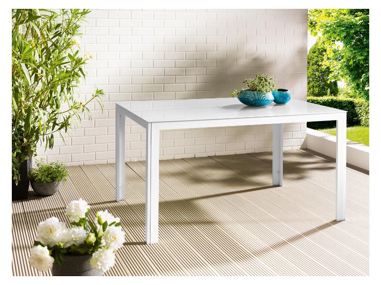 LIVARNO home Alu-Gartentisch »Houston / Toronto«, weiß