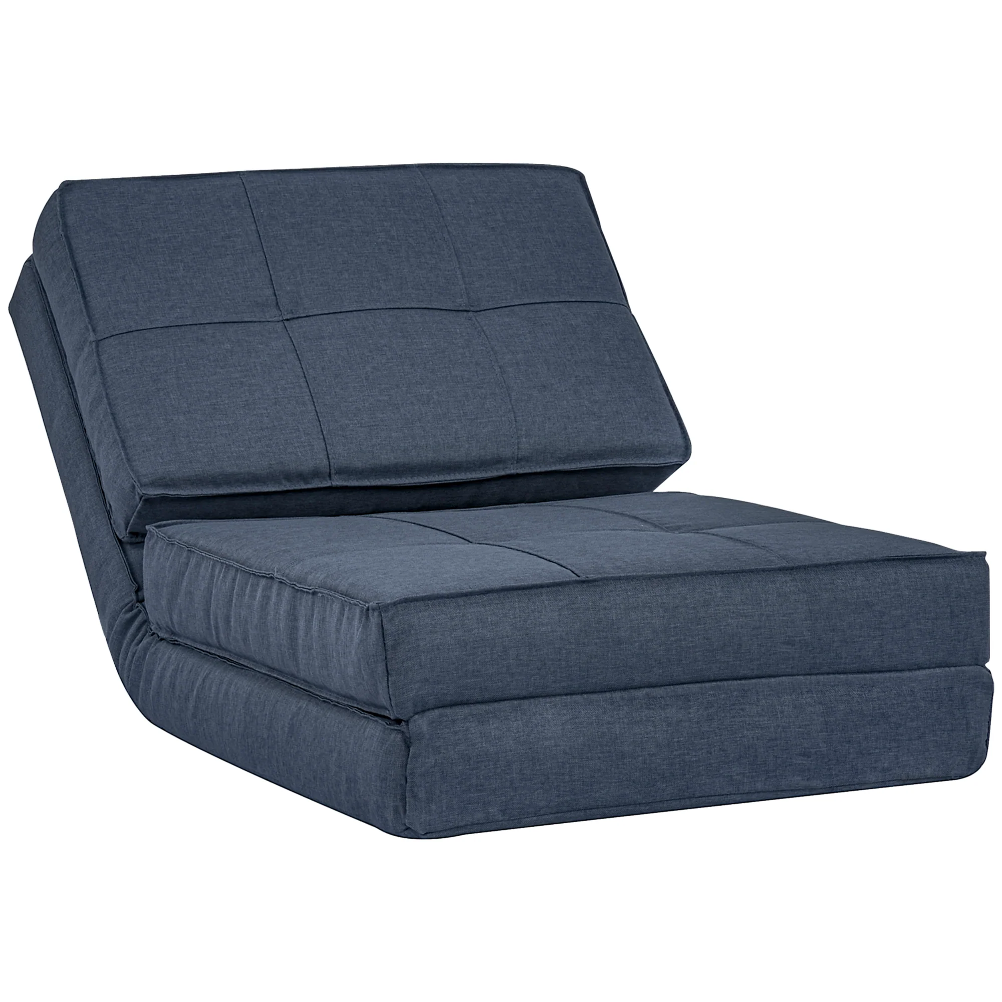 HOMCOM Bodensofa 3-in-1 klappbar Dunkelblau