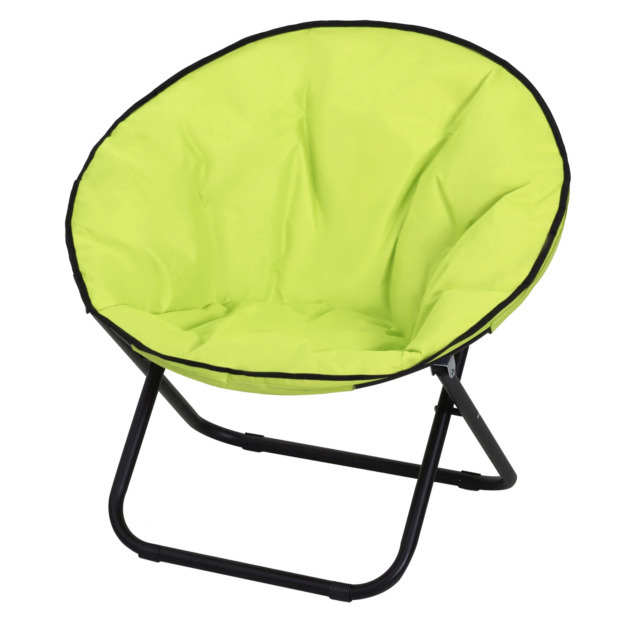 Outsunny Moonchair Klappstuhl Gelb, gepolstert, bis 120 kg belastbar