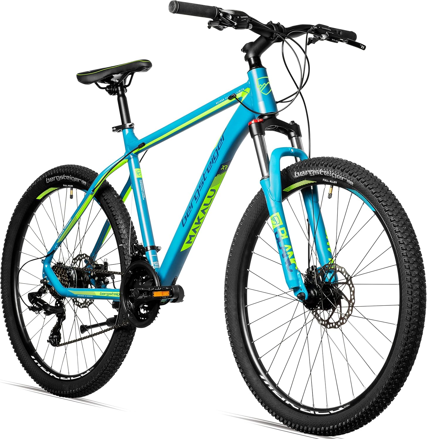 Bergsteiger Makalu 26 Zoll Mountainbike Aluminium, geeignet ab 150 cm, Scheibenbremse, Shimano 21 Gang-Schaltung, Hardtail, Jungen-Fahrrad & Herren-Fahrrad