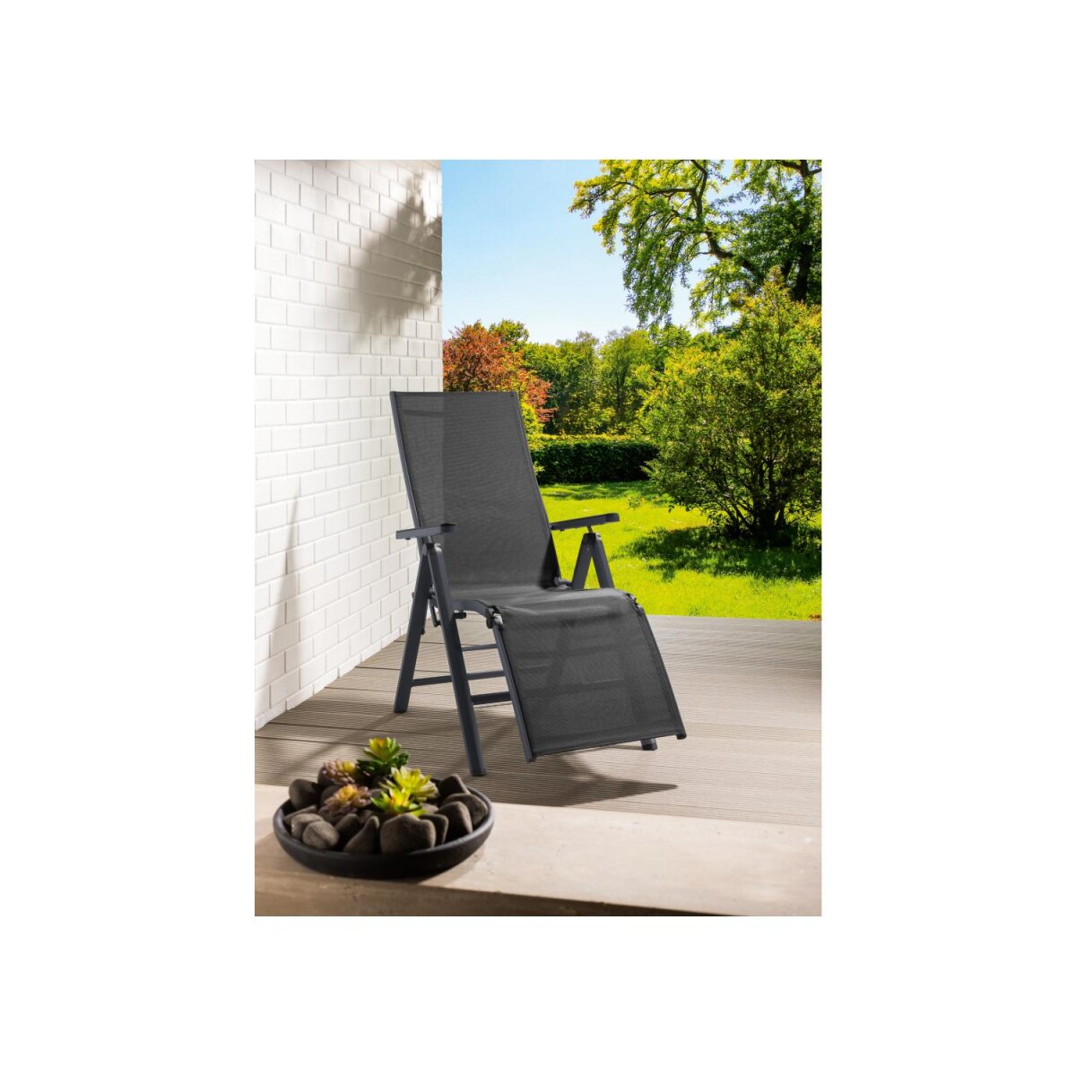 LIVARNO home Alu-Relaxsessel »Houston«, grau - B-Ware sehr gut