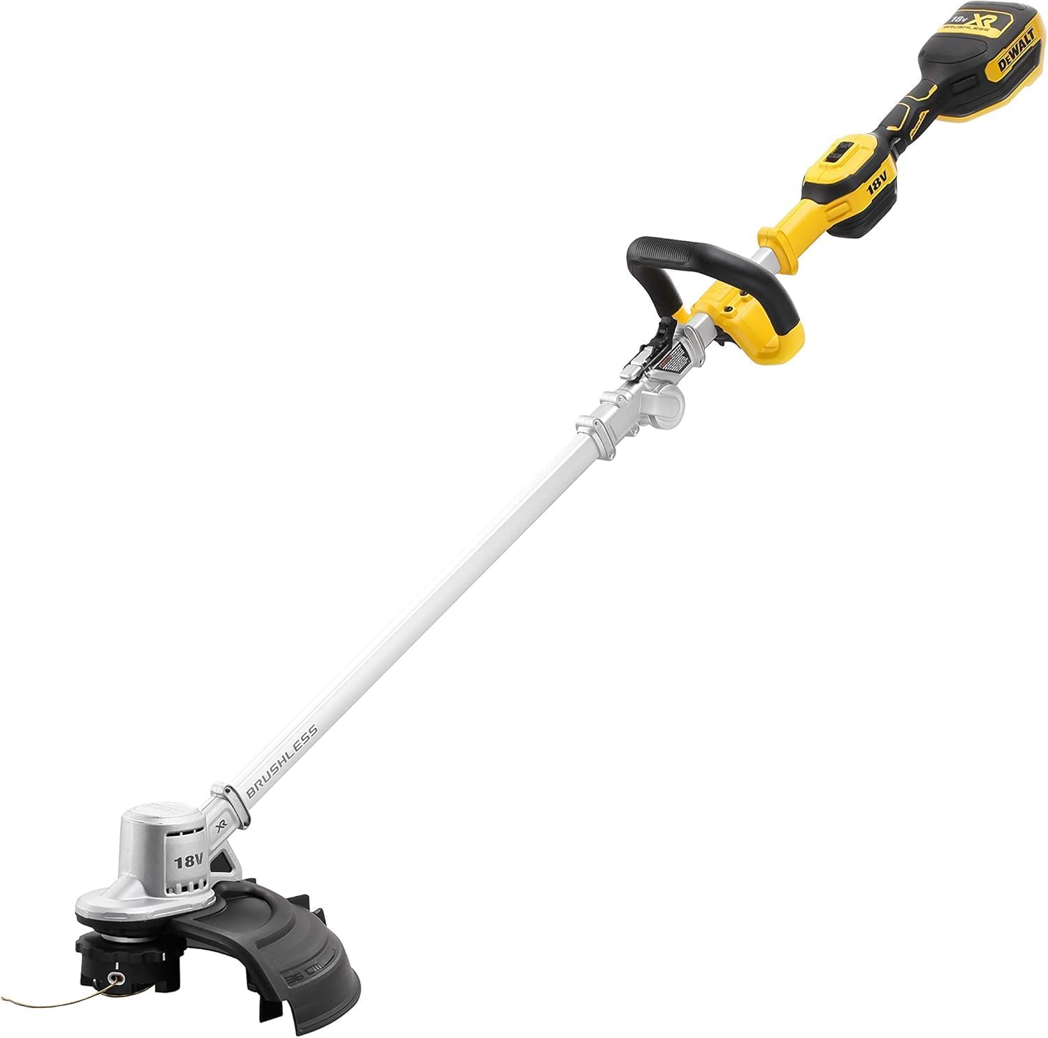 DEWALT DCMST561N-XJ Rasentrimmer (18 Volt, 36cm Schnittbreite, bürstenloser Motor, automatische Fadenverlängerung, für große Flächen, Lieferung ohne Akku und Ladegerät)