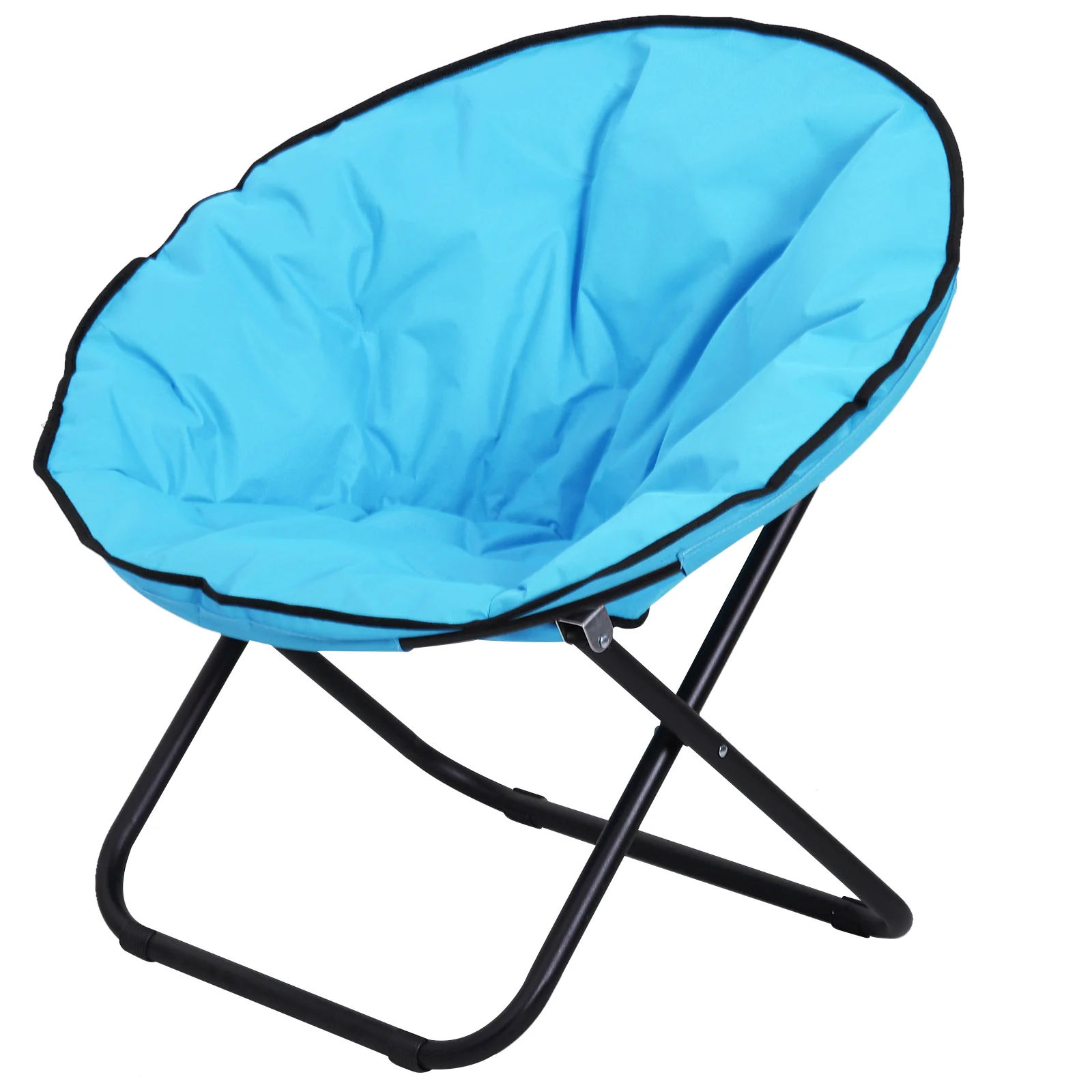 Outsunny Campingstuhl klappbar gepolstert Moonchair Outdoor Blau