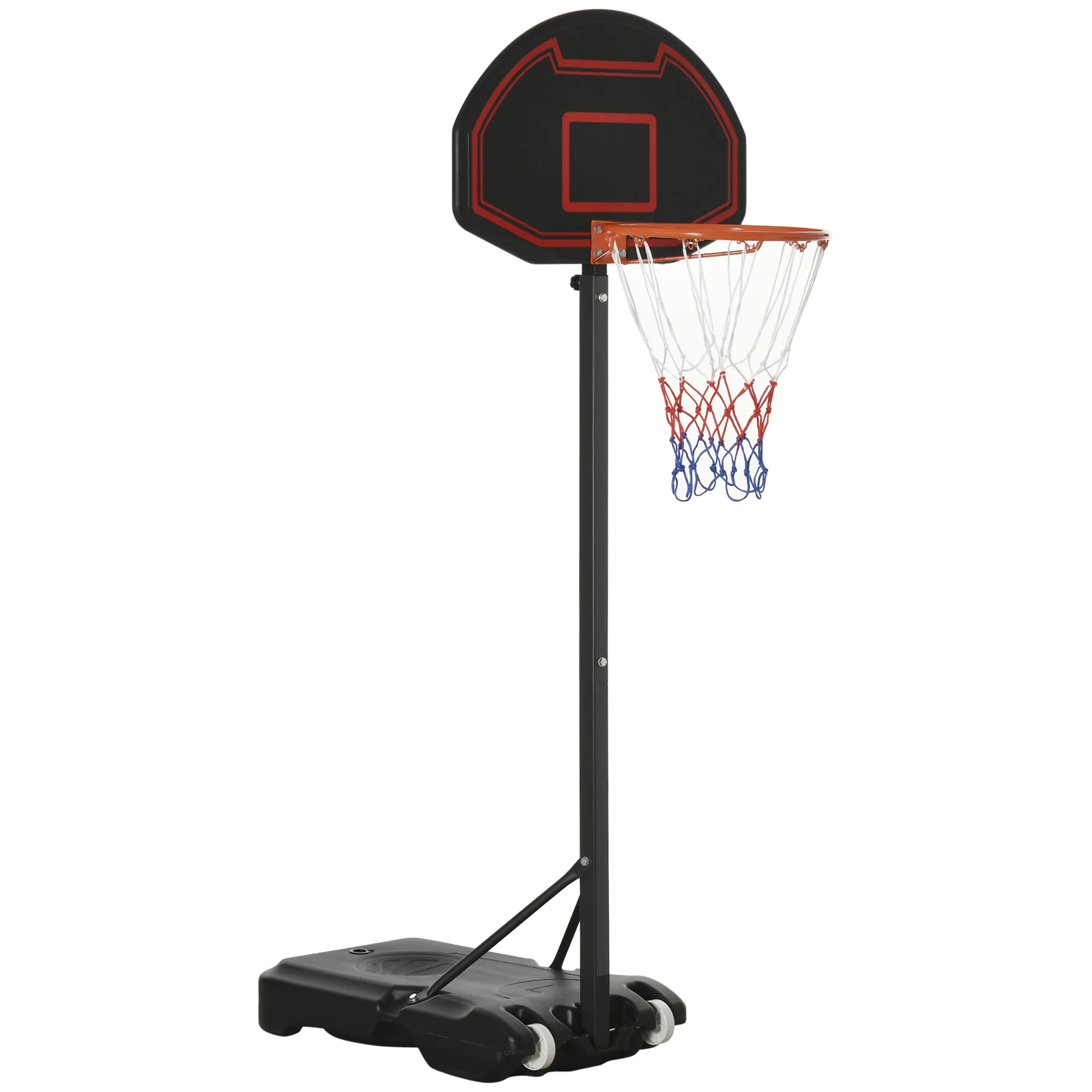 HOMCOM Basketballkorb höhenverstellbar Outdoor mobil mit Rollen