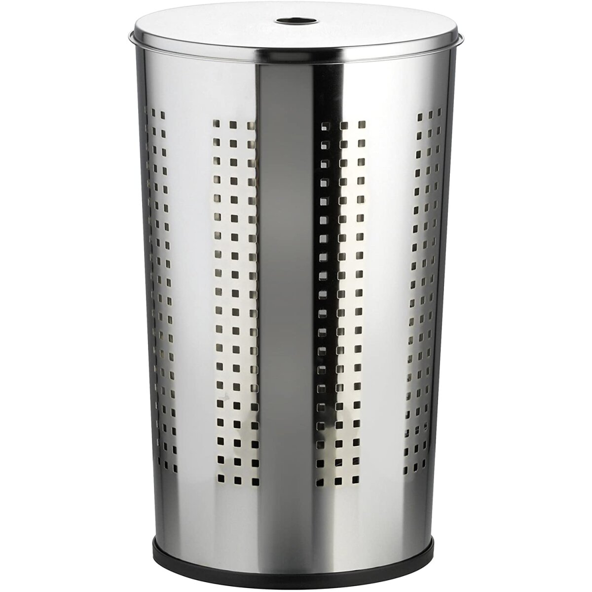 Wäschebox verchromt mit Deckel - B-Ware Transportschaden Kosmetisch