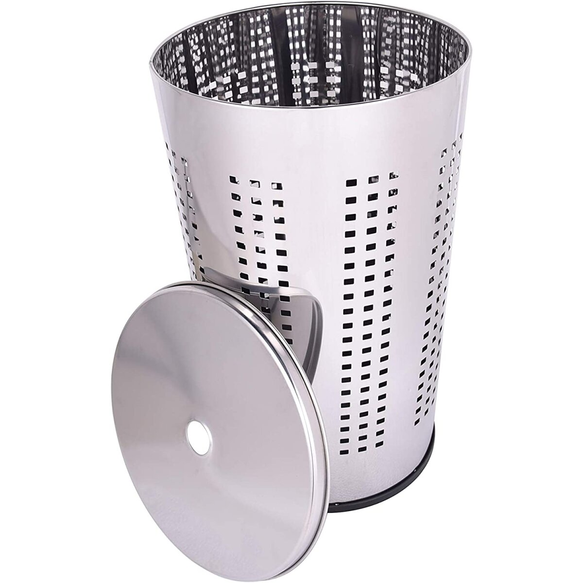 Wäschebox verchromt mit Deckel - B-Ware Transportschaden Kosmetisch