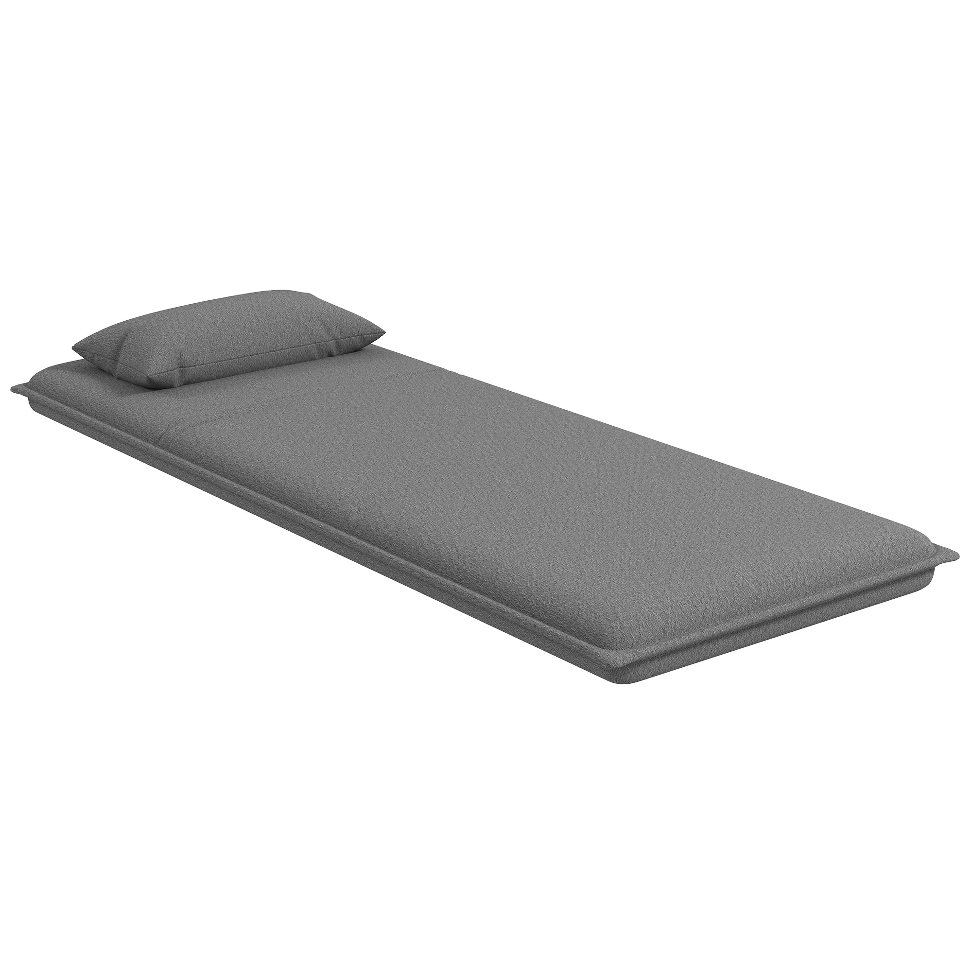 HOMCOM Bodensofa 3-in-1 klappbar mit Schlaffunktion Dunkelgrau