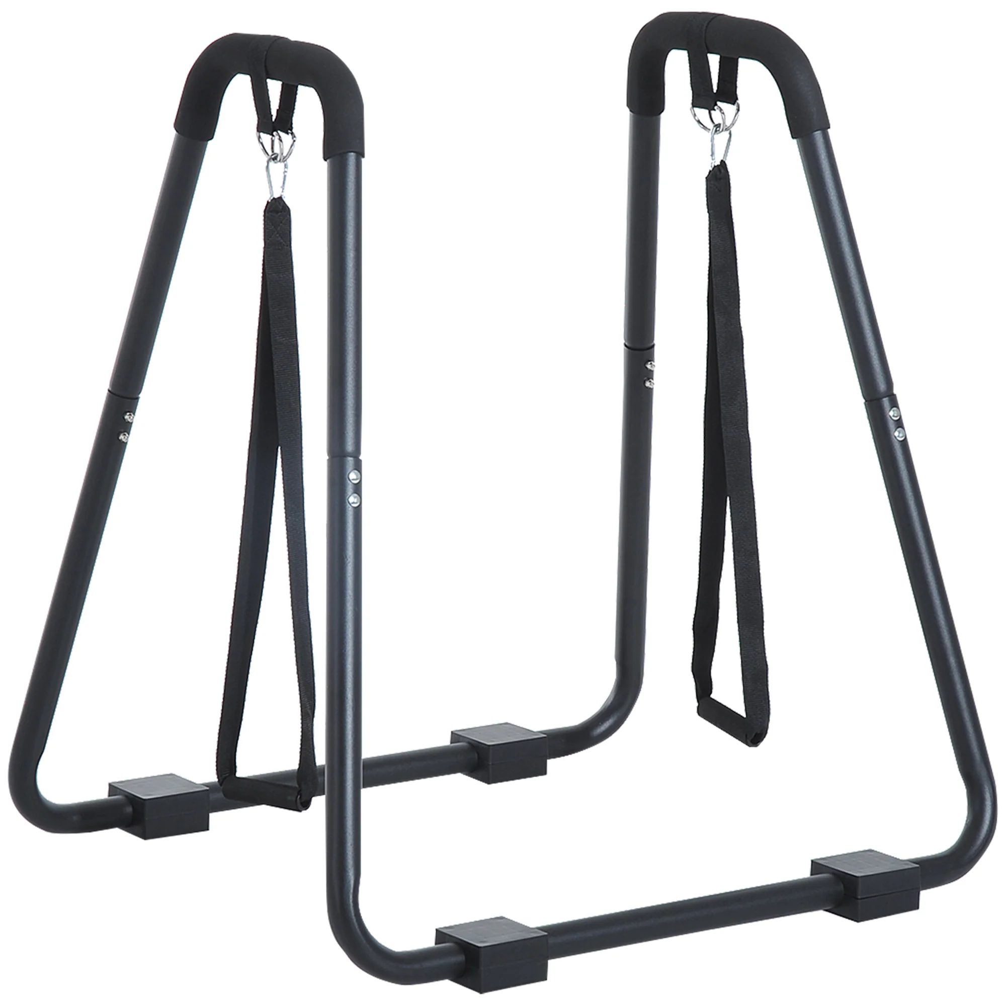 HOMCOM Dipstation Krafttraining mit Schlingentrainer gepolsterte Griffe
