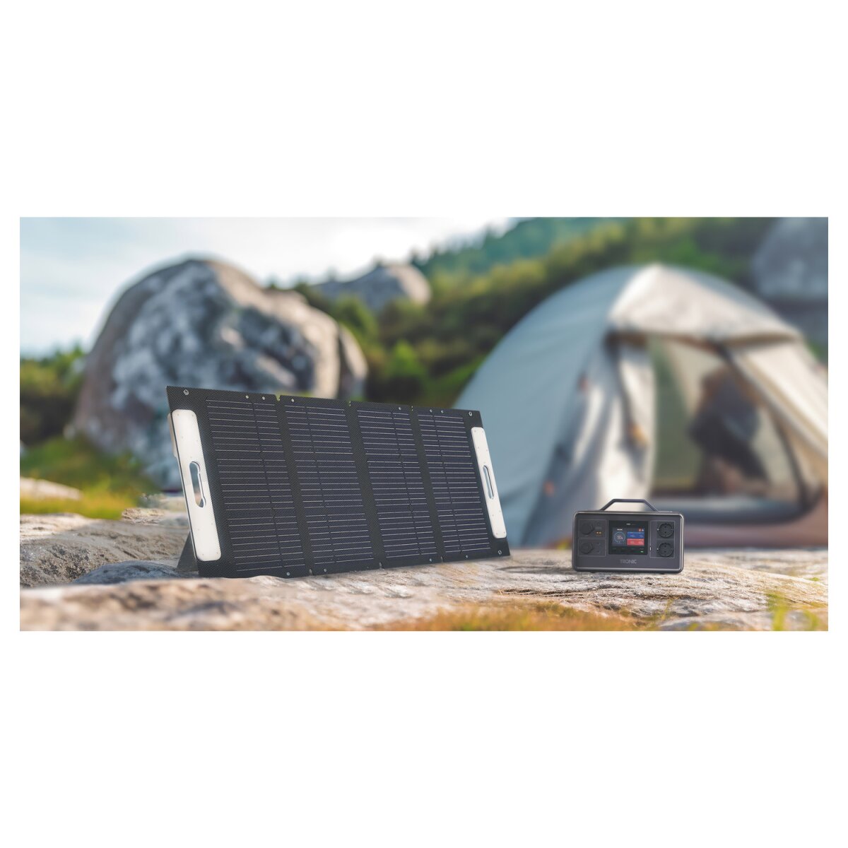 TRONIC® Tragbares Solarpanel, 100W - B-Ware neuwertig
