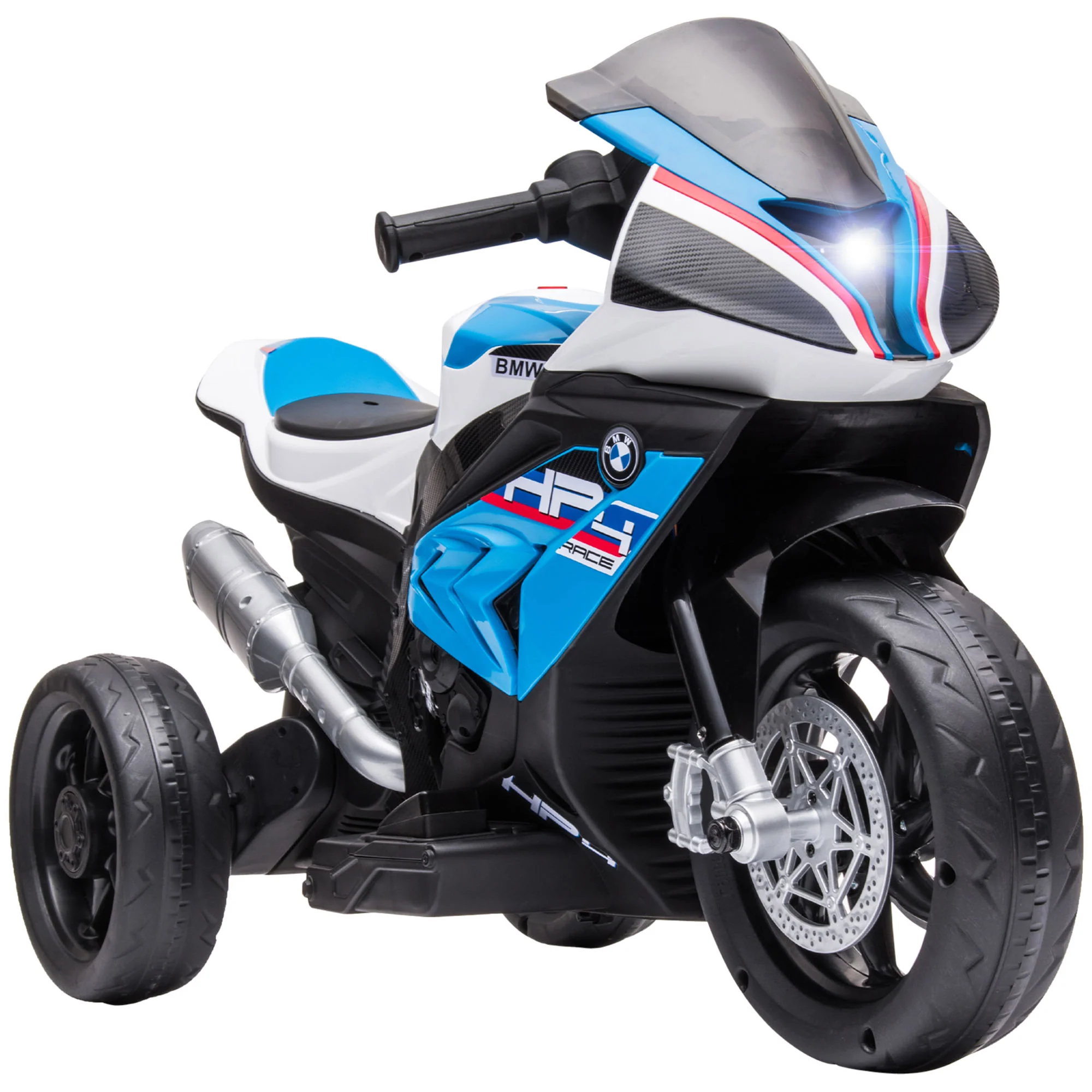 HOMCOM Kinder-Elektromotorrad 3 Musikmodi besonders sicher Blau