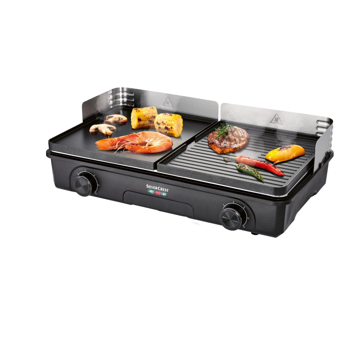 SILVERCREST® KITCHEN TOOLS Tischgrill »STG 2200 A1«, mit zwei separaten Grillflächen - B-Ware neuwertig